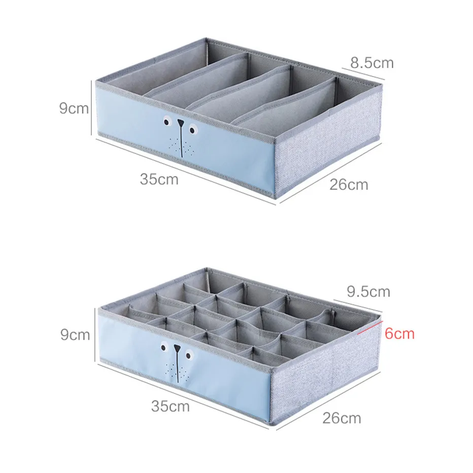 Underwear Bra Storage Boxes Drawer Organizer Socks Scarfs Case Wardrobe Closet Divider Clothes Necktie Container6