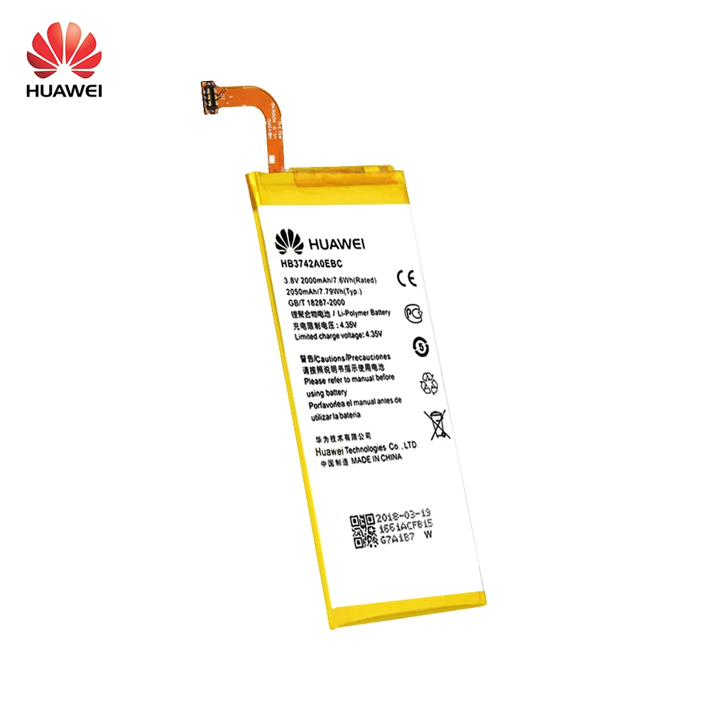 Hua Wei 100% оригинальный HB3742A0EBC Аккумулятор для Huawei Ascend P6 U06 p6 c00 T00/ G6 G620 G621 G620s G630