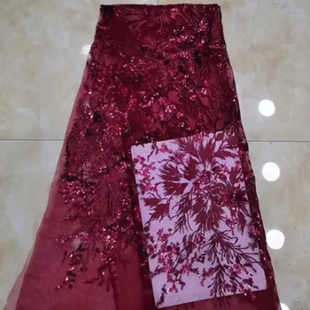 

African Sequins Lace Fabric 2019 High Quality Lace For Wedding Dress,Indonesia Nigeria Sequin Swiss Voile Lace For Evening Dress