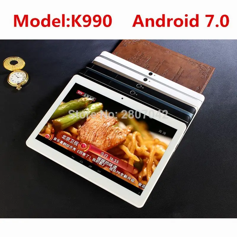 

4G LTE K990 1920x1200 Android 7.0 Tablet PC Tab 10.1 Inch IPS Octa Core 4GB + 64GB Dual SIM Card Phone Call 10.1" Phablet