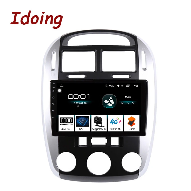 Top Idoing 10.2"4G+64G Android8.1 Car Radio Multimedia Player Navigation GPS For KIA Cerato 1 2004-2008 DSP Audio player NO 2din DVD 1