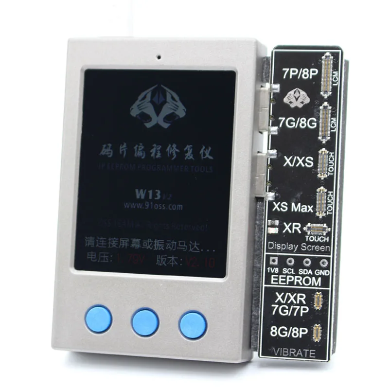 Pаспродажа W13 ЖК светильник окружающего воздуха сенсор вибратор ремонт IP дисплей EEPROM программист для iPhone 7 XS XSM XR