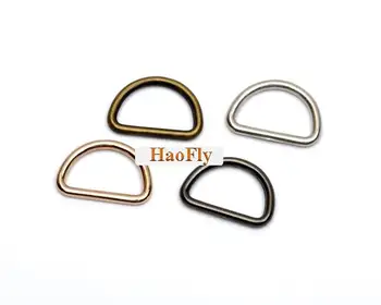 

100pcs/lot 16mm metal round alloy D Dee Ring bag adjustable buckle nickle/black nickle/bronze/gold colors RDR16mm