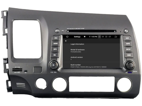 Top OTOJETA Car GPS Android 9.0 Radio For  HONDA CIVIC 2006-2011 bluetooth Stereo Navigation DVD Capacitive screen Mirror Link 5