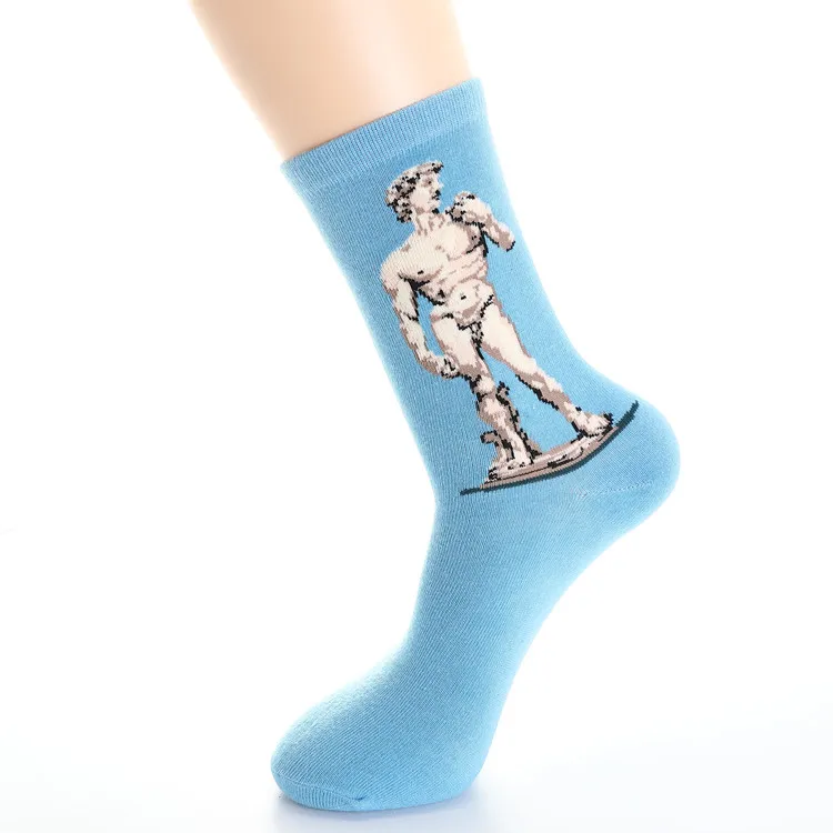 La MaxPa новые 3D Ретро хлопковые носки унисекс для женщин и мужчин забавные новые винтажные носки горячая k2071 - Цвет: 9