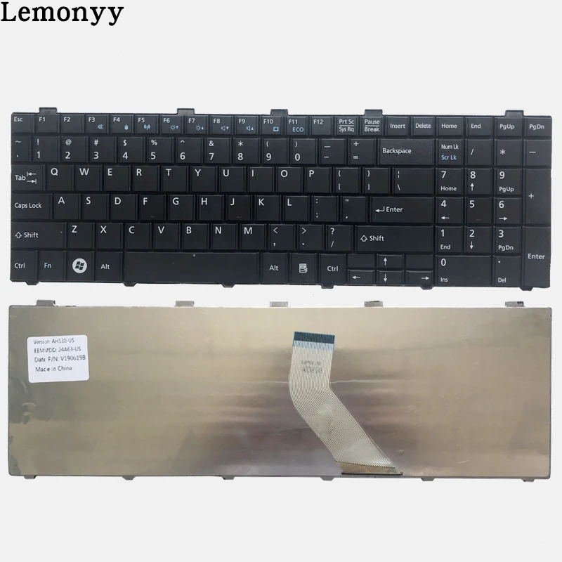  New US Keyboard For Fujitsu Lifebook AH530 AH531 NH751 A530 A531 Black English Laptop Keyboard
