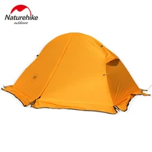 1.3KG Naturehike Tent 20D Silicone Fabric Ultralight 1 Person Double Layers Aluminum Rod Hiking Tent 4 Season With Camping Mat