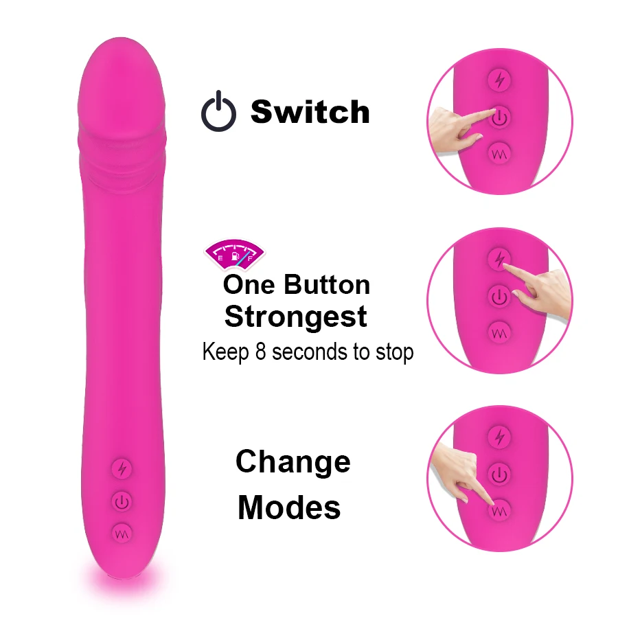 10 Mode Soft Dildo Vibrator for Women