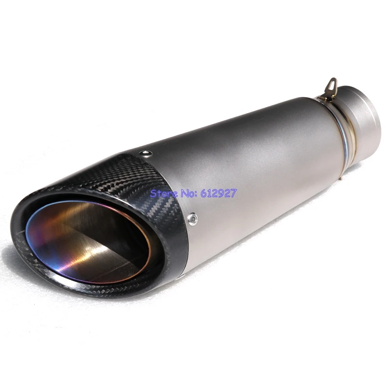 

Customized Titanium Alloy Inlet 51mm 61mm 63mm 65mm Motorcycle Exhaust Muffler Pipe Escape S.C Motorbike Muffler Exhaust Slip On