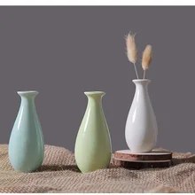 1 шт., 3 цвета, круглый маленький размер, цветочный держатель, милая домашняя декорация керамическая ваза LF 205