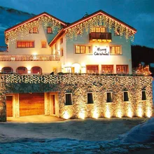 Christmas Lights Outdoor Curtain Icicle String Lamp Decoration 4 meter Droop 0.3-0.5m Led Wedding Party Garland New Year Light Christmas Lights Outdoor Curtain Icicle String Lamp Decoration 4 meter Droop 0.3-0.5m Led Wedding Party Garland New Year Light