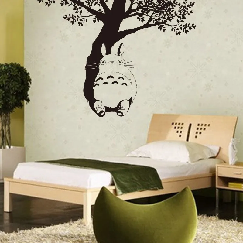 

New Cute Totoro Art Poster Wall Stickers children room decorate stickers vinyl stickers, Hayao miyazaki Totoro wall stickers