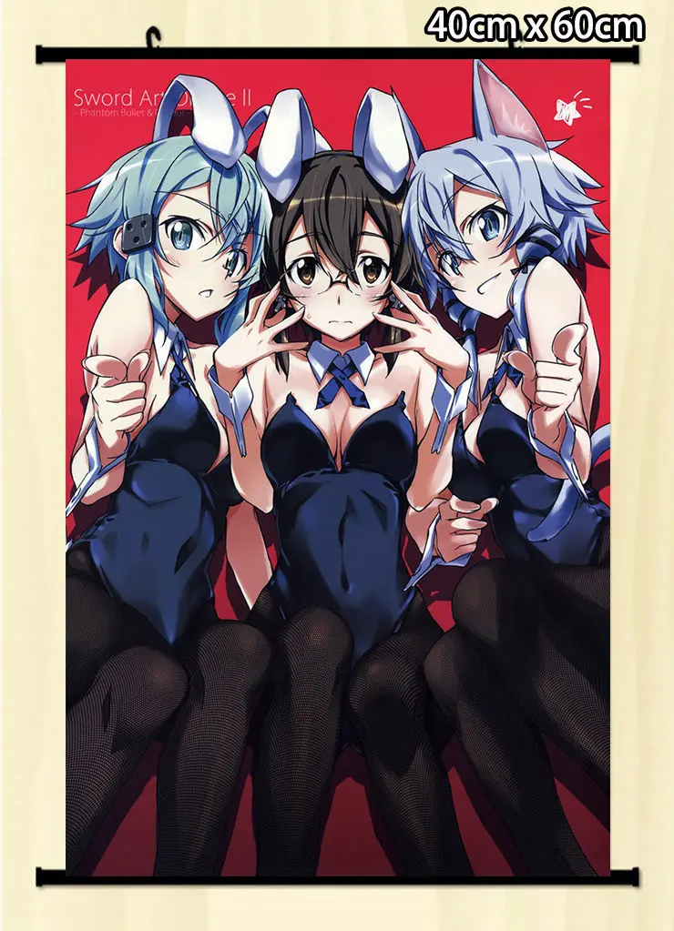 

Anime Home Decor Wall Scroll sword art online Sinon bunny girl Japan Anime Poster