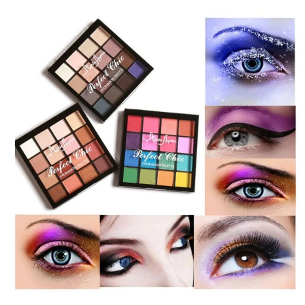 16 цветов/набор профессиональный женский макияж для глаз Косметическая пудра водостойкая стойкая Дымчатая палитра теней для век набор для макияжа