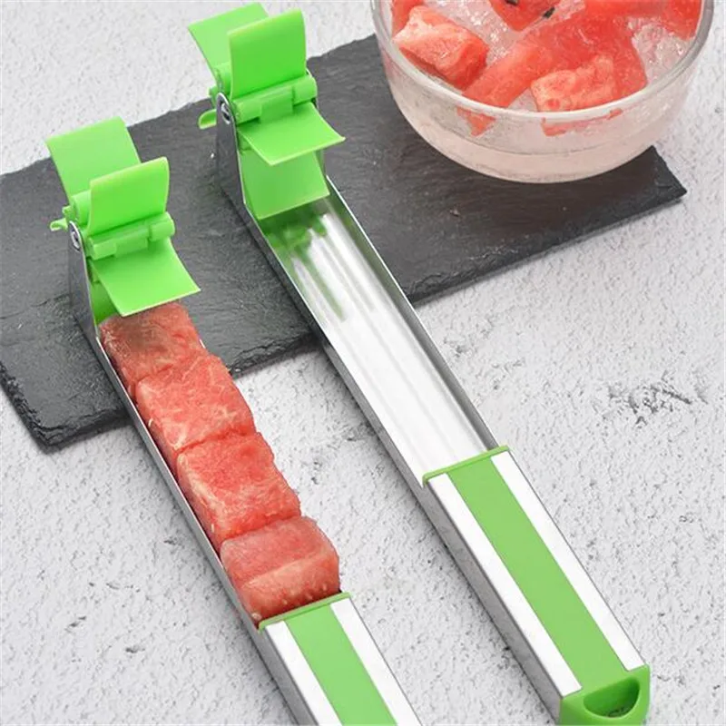 

Watermelon Slicer Cutter Tongs Corer Fruit Melon Stainless Steel Tools NEW Watermelon Cut Refreshing Watermelon Cubes Kitchen