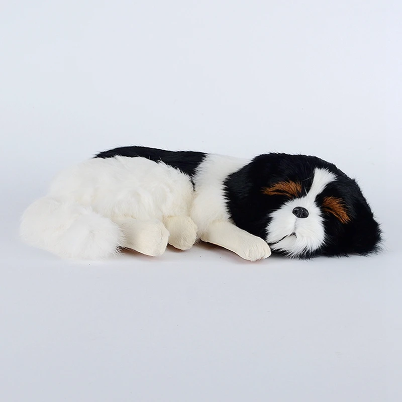 quality soft realistic animal dog plush toy simulation pet dogs animals doll car decoration  Photography props 35X25cm (2)