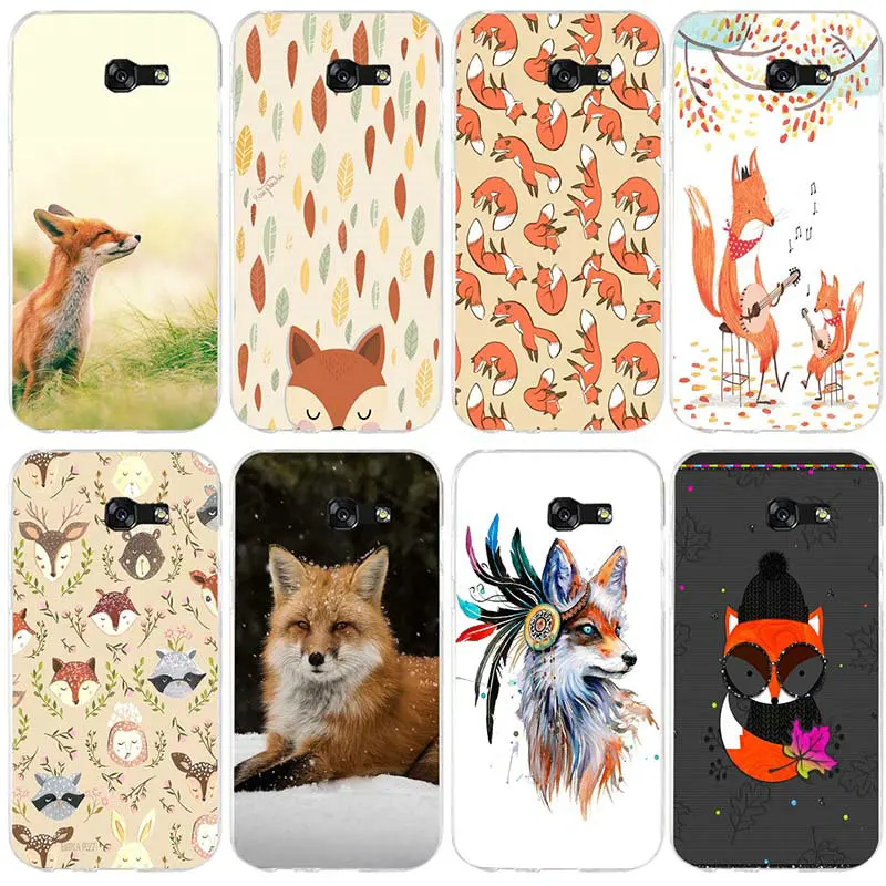 Soft Phone Case for Samsung Galaxy S2 S3 S4 S5 Mini S6 S7 S8 S9 S10 Lite Edge Plus Note 4 5 8 9 Shell Cute Animal Fox Walk Run | Мобильные