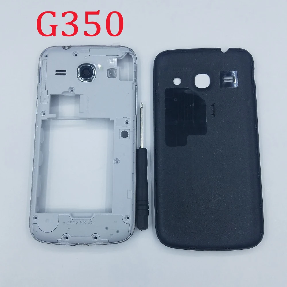 Для Samsung Galaxy Core Plus G350 G350E Оригинальный сотовый телефон средняя рамка Корпус задняя