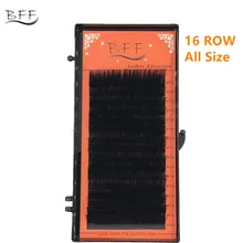 BFF 16 ряд ресниц все размеры синтетическая норка, натуральная норка, макияж профессиональный Индивидуальный Наращивание ресниц