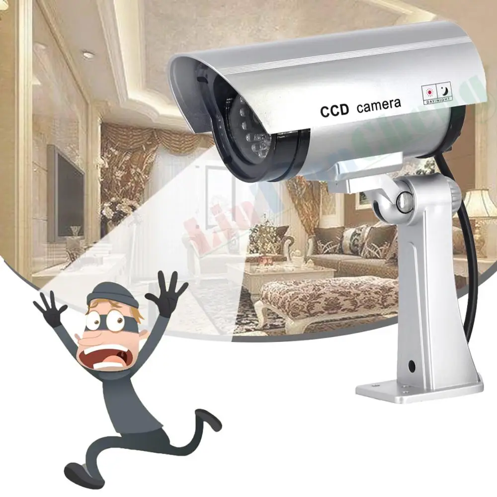 

LINTIANCHENG dummy camera with 30 Led light fake home security video surveillance outdoor cctv AA battery powered free shipping