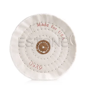 

6''/150mm Cloth Buffing Polishing Wheel 1/2" Arbor Buffer Polish Grinder Pad