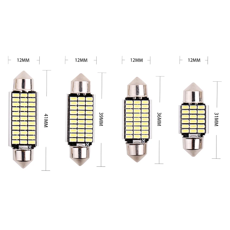 Гирляндовый светильник 31 мм 36 мм 39 мм 41 мм C5W C10W супер яркий 3014 Canbus без ошибок авто Интерьер Doom лампа светильник для чтения