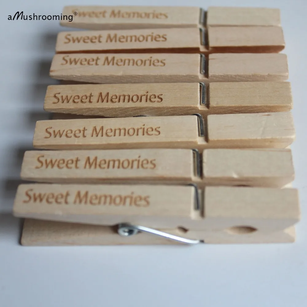 20 Custom Wedding Clips card holders sweet memoriesin Party DIY