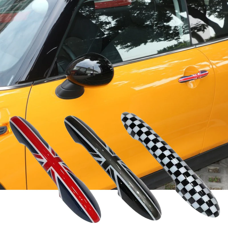 

DSYCAR 2Pcs=1Set Car Door Handle Sticker And Decals Logo Car-styling For BMW Mini New Style F56 car styling