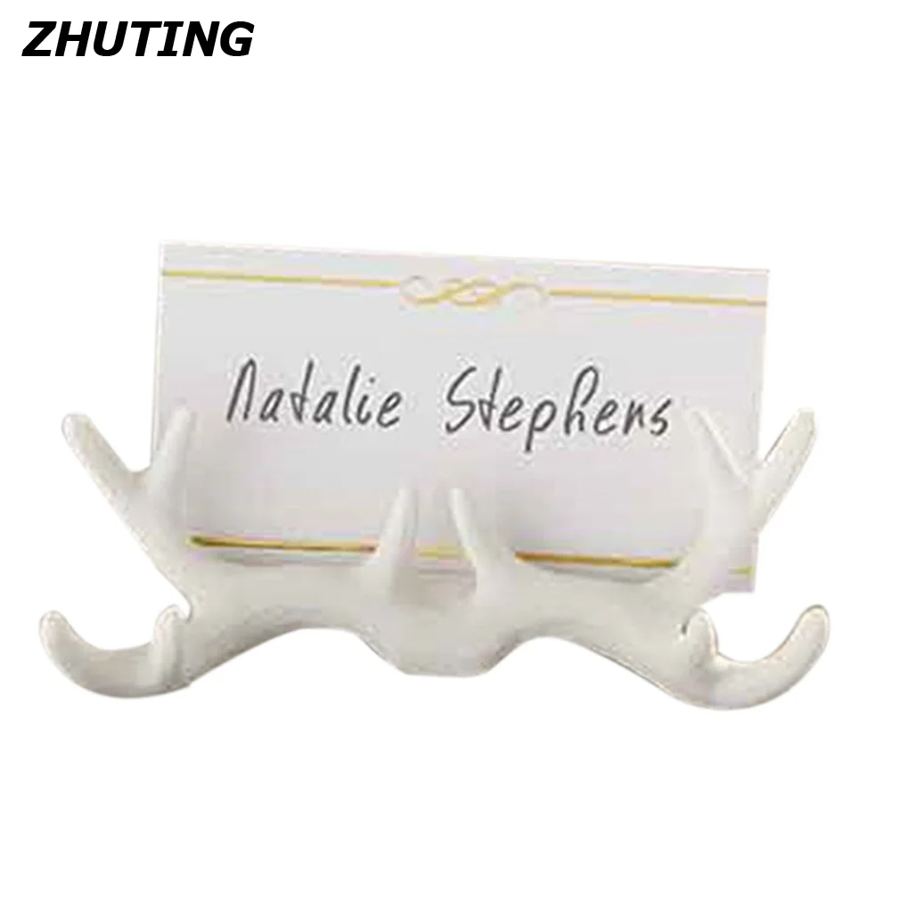 

Antlers Shape Memo Clip Table Number Photo Holder Stands for Weddings Party Gathering
