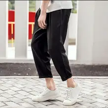 M~3XL New Men’s Clothing Plus size Japanese casual nine point pants radish pants loose thin money Haren pants