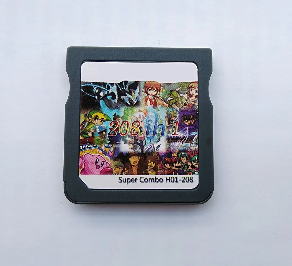 

208 in 1 DS Video Game Cartridge Card Compilation 208H01