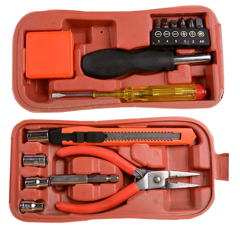 Plastic box 16 in 1 household tool kit for vehicle home appliances furniture computer monitoring equipment bicycle repair kit Plastic box 16 in 1 household tool kit for vehicle home appliances furniture computer monitoring equipment bicycle repair kit