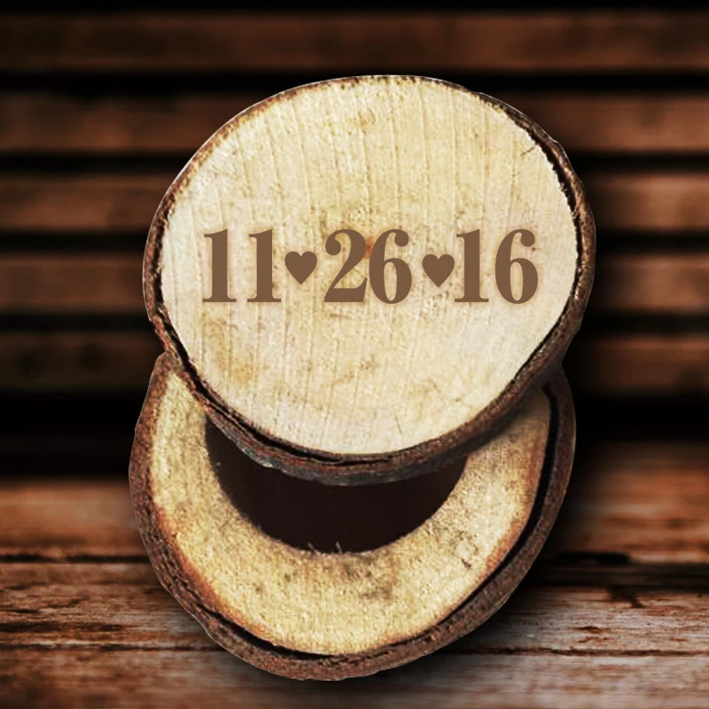 Personalized Wedding Wooden Ring Box Custom Jewelry Wood Wedding