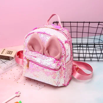 

Women Girl Mini Animal Sequin Backpack Dazzling Rucksack fashion Comfortable princess School Bag Travel Purse