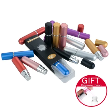 

Hot Sale 5ML Mini Portable For Traveler Aluminum Refillable Perfume Bottle With Spray&Empty Cosmetic Containers With Atomizer