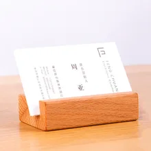Display Wooden Decoration Business Card Holder Numbers Craft Photo Dinner Party Memo Clips Name Office Desk Organizer Stand