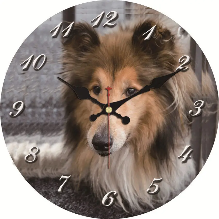 WONZOM винтажные настенные часы милая собака дизайн настенные часы большой Тихий для гостиной животное Saat домашний декор часы настенный подарок