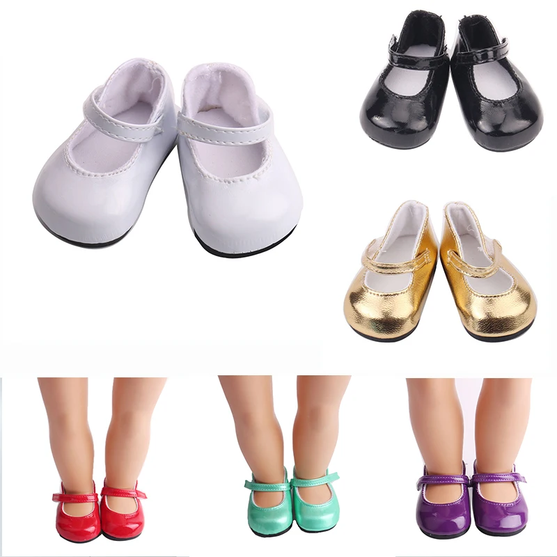 

Fashion PU leather toy Shoes for18 "18inch Girl Doll 43 cm Baby Doll Accessories the Kids best birthday present