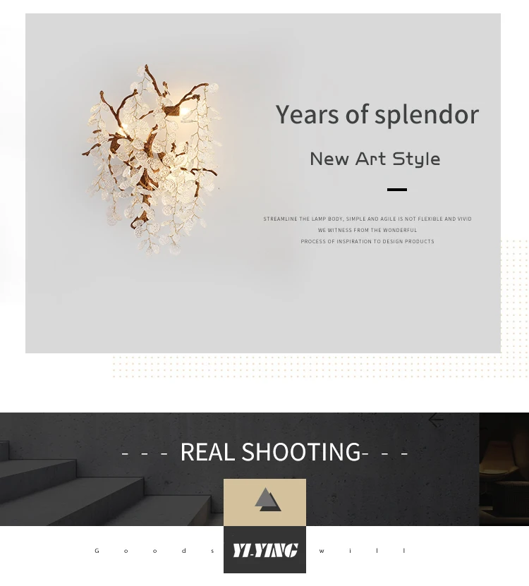 YI-YING постсовременный свет роскошный хрустальный настенный светильник креативный роскошный прикроватный светильник для спальни Американский медный стеклянный светильник для гостиной