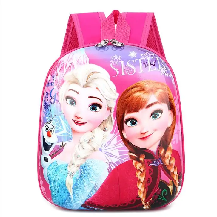 

3D Snow Queen School Bags Boys Girls Princess Waterproof Backpacks Child Spiderman Book bag Kids Shoulder Bag Satchel Knapsack
