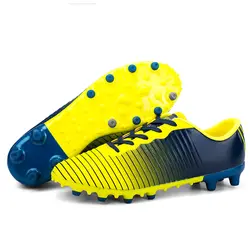 Оригинальное качество горячей Для мужчин футбол AG бутсы обувь Открытый спортивный тренер Футбол обуви подростков футбольные бутсы