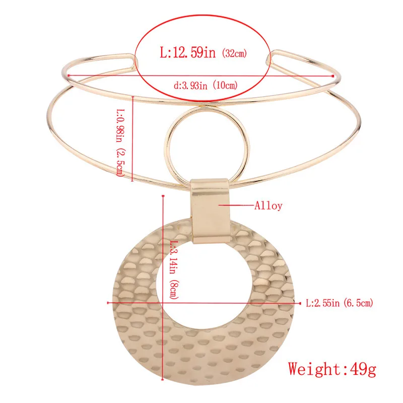 LUFANG Модный золотой серебряный цвет богемное колье массивное Макси Чокер-ожерелье в стиле панк этническое мощное ожерелье женское ювелирное изделие