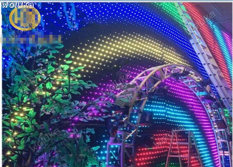 Видео занавес фон ткань P12 Свадьба Вечеринка сценический LED RGB видео CD50 W03|Эффект