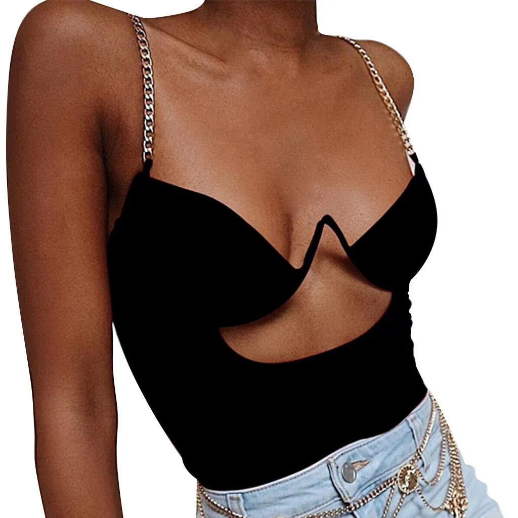 

#25Bodysuit Women Sexy Hollow Strapless Sleeveless Bodysuit Jumpsuits For Women 2019 Sculpting Slim Jumpsuit body mujer