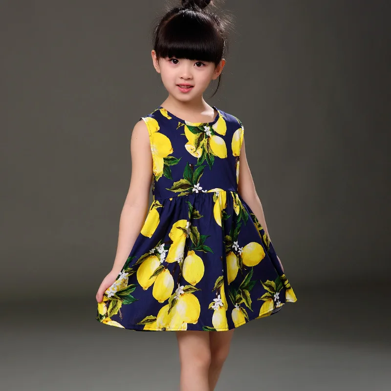 Модные летние платья для девочек детское хлопковое платье без рукавов белого и темно-синего цвета с рисунком губной помады детская одежда для детей от 3 до 7 лет