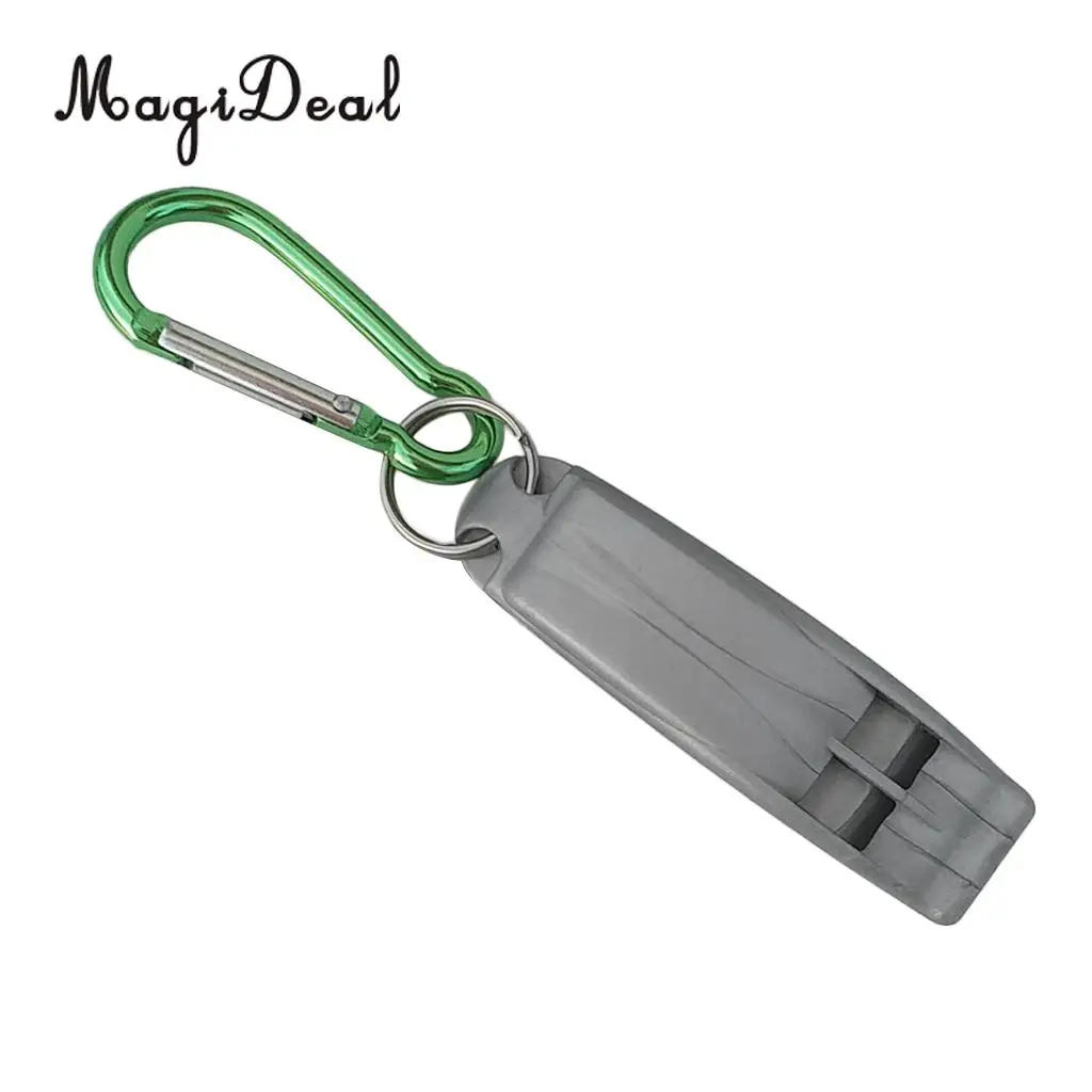 MagiDeal 1 Piece Emergency Scuba Dive Safety Whistle Outdoor Whistle with Hook Gray