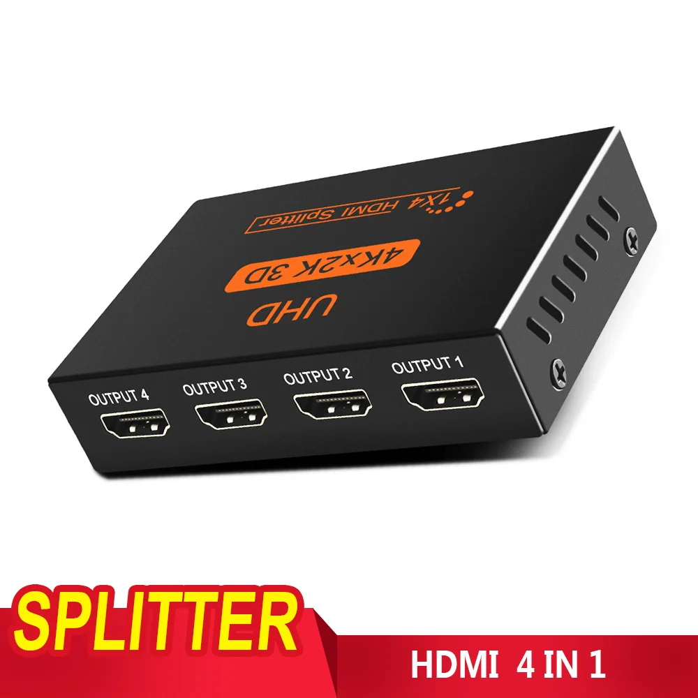 

V1.4 1080p Full HD Switch Switcher 1X2 1 In 2 Out 1X4 1 In 4 HDMI Splitter Amplifier HDCP Dual Display For HDTV DVD PS3 Xbox