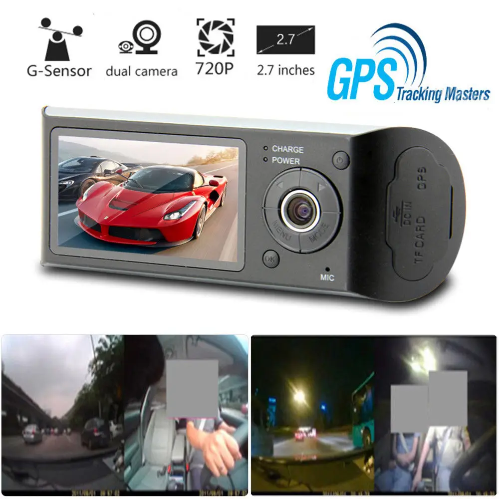 Автомобильный видеорегистратор GPS двойная камера HD 1080P ночное видение двойной