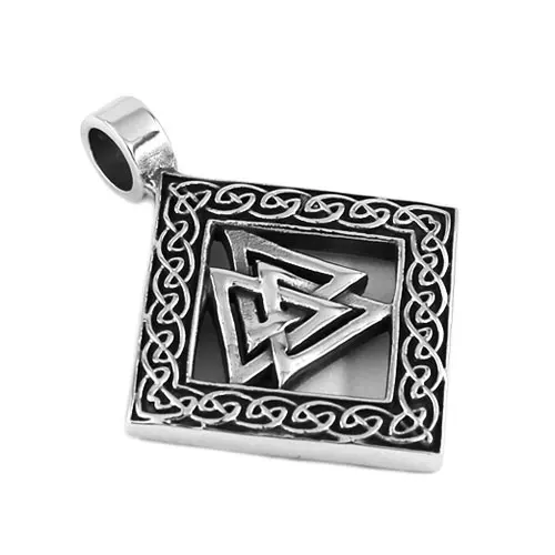 Norse Viking Mens Pendant Odin Symbol Stainless Steel Jewelry Celtic Knot Amulet Motor Biker Men Wholesale SWP0406 | Украшения и