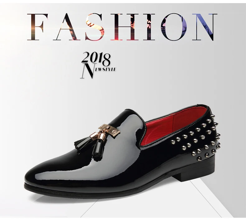 Mens Casual Shoe Wedding Mens Shoes Casual Slip On Red Waterproof Luxury Men Loafers Shoes Gold Fashion Party Shoe Men Plus Size (1)